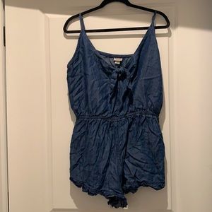 Denim Bow Romper